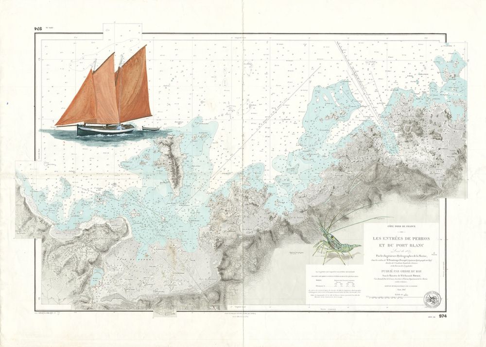 Bateau et crevette à Perros
