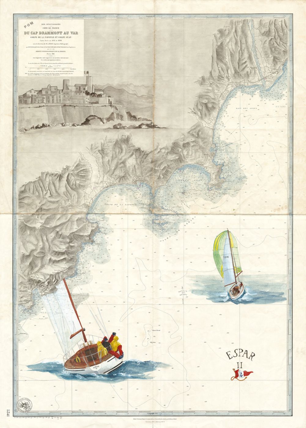 voilier classique ESPAR baie d'Antibes